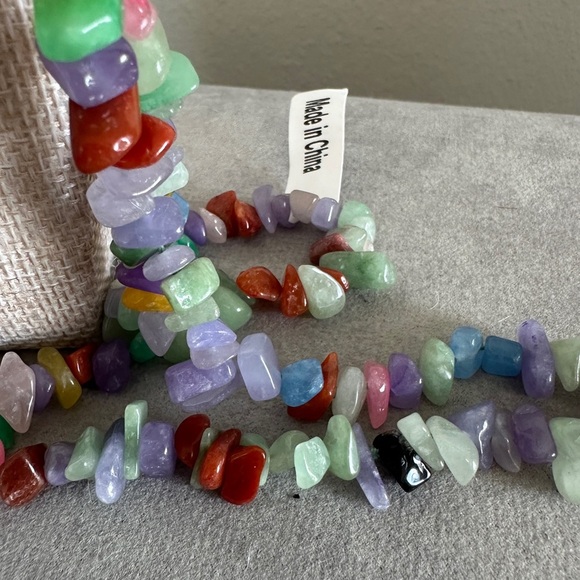 32" Multicolor Jade Chip Necklace by Jade of Yesteryear - Picture 11 of 11